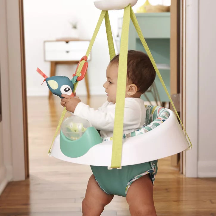 Evenflo Exersaucer Tiny Tropics 2-in-1 Baby Seat + Doorway Jumper