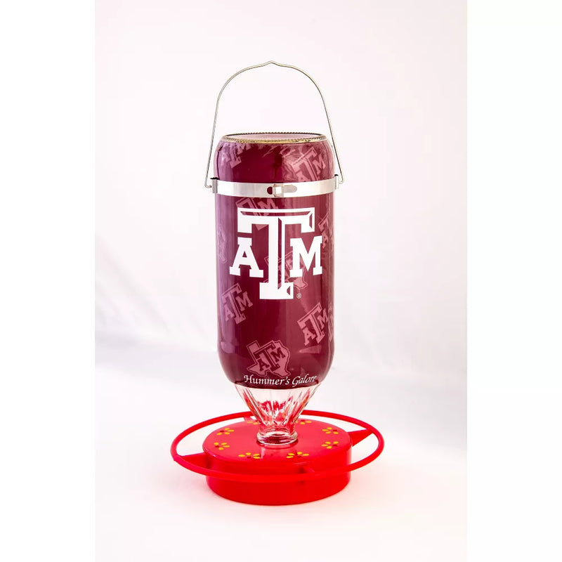 Hummer's Galore Hanging Glass Hummingbird Feeder, NCAA Bird Feeder for Outdoors, Backyard, & Garden, 32 Oz