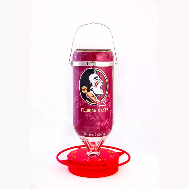 Hummer's Galore Hanging Glass Hummingbird Feeder, NCAA Bird Feeder for Outdoors, Backyard, & Garden, 32 Oz