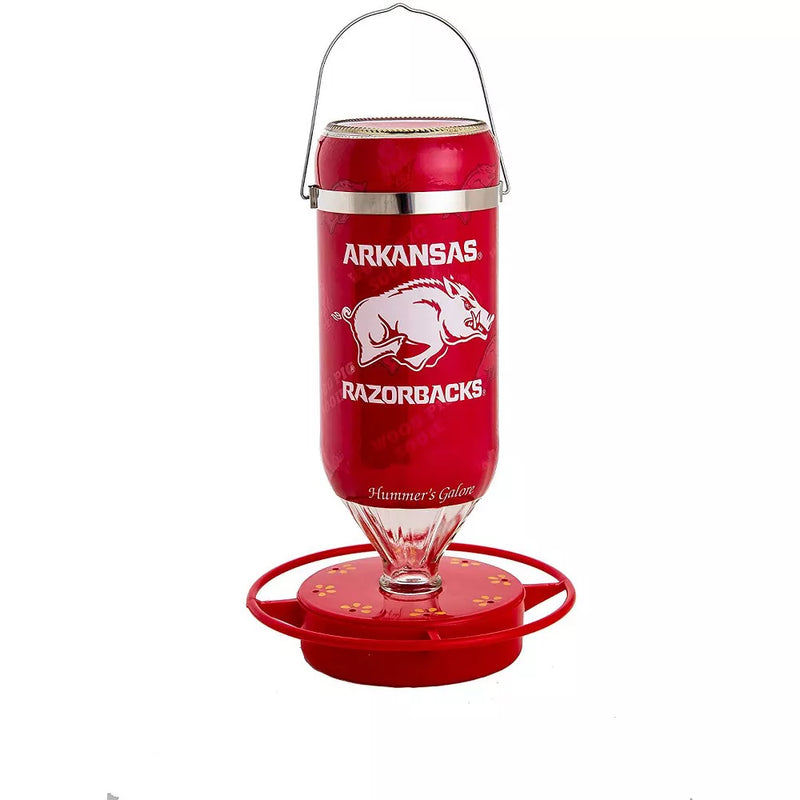 Hummer's Galore Hanging Glass Hummingbird Feeder, NCAA Bird Feeder for Outdoors, Backyard, & Garden, 32 Oz