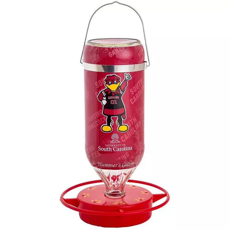Hummer's Galore Hanging Glass Hummingbird Feeder, NCAA Bird Feeder for Outdoors, Backyard, & Garden, 32 Oz