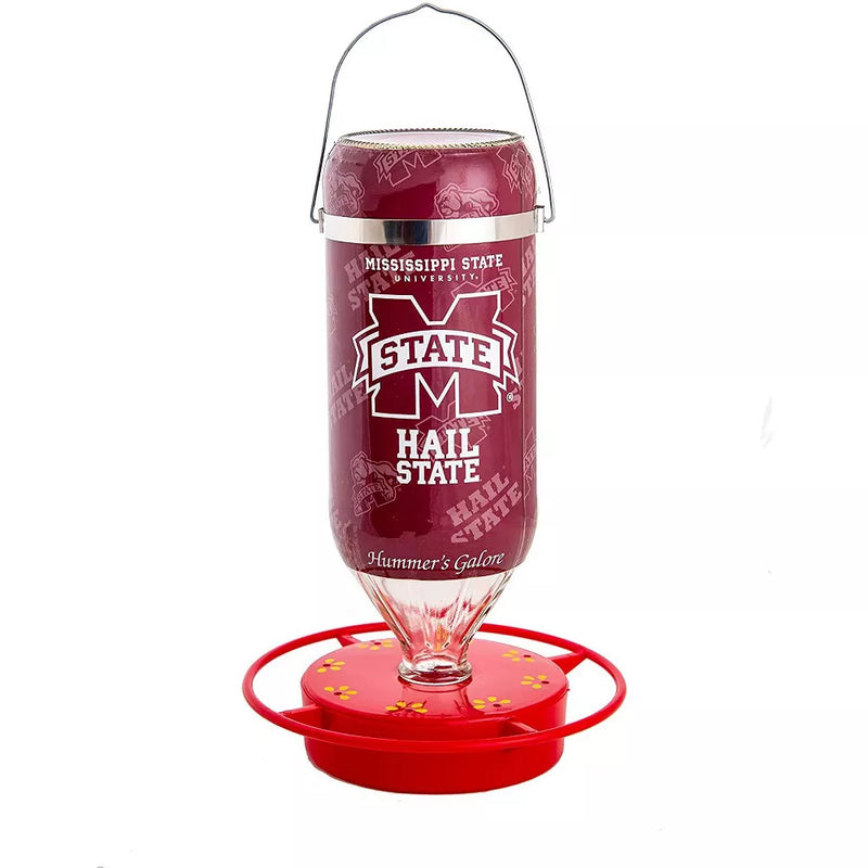 Hummer's Galore Hanging Glass Hummingbird Feeder, NCAA Bird Feeder for Outdoors, Backyard, & Garden, 32 Oz