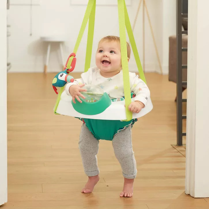 Evenflo Exersaucer Tiny Tropics 2-in-1 Baby Seat + Doorway Jumper