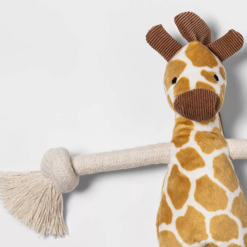 Giraffe Plush/Rope Dog Toy - M - Boots & Barkley™