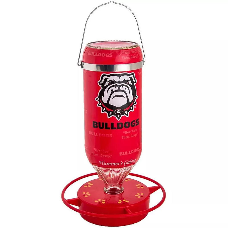 Hummer's Galore Hanging Glass Hummingbird Feeder, NCAA Bird Feeder for Outdoors, Backyard, & Garden, 32 Oz