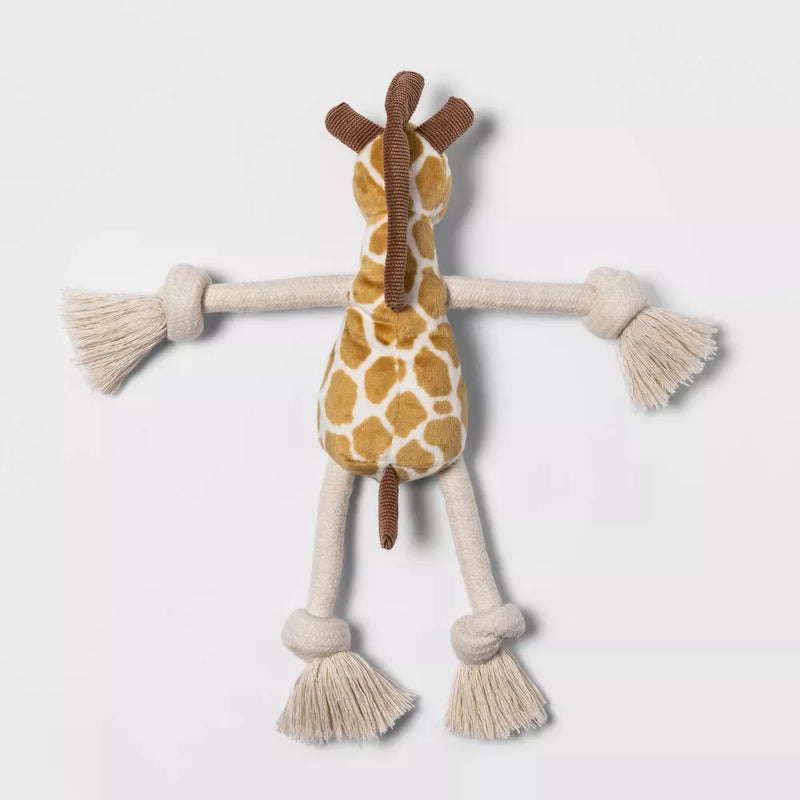 Giraffe Plush/Rope Dog Toy - M - Boots & Barkley™