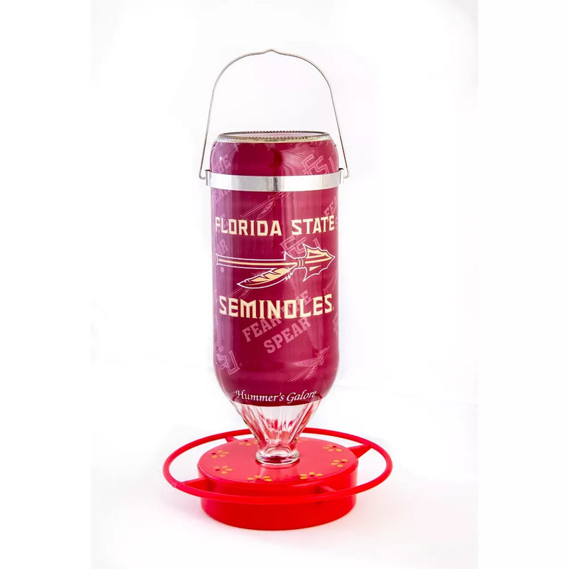 Hummer's Galore Hanging Glass Hummingbird Feeder, NCAA Bird Feeder for Outdoors, Backyard, & Garden, 32 Oz