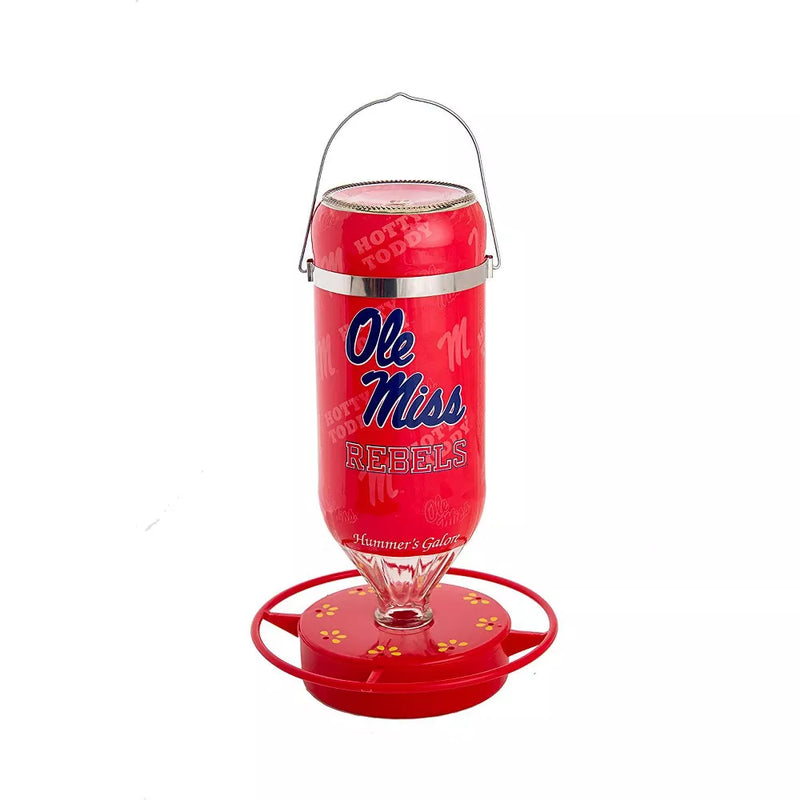 Hummer's Galore Hanging Glass Hummingbird Feeder, NCAA Bird Feeder for Outdoors, Backyard, & Garden, 32 Oz
