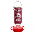Hummer's Galore Hanging Glass Hummingbird Feeder, NCAA Bird Feeder for Outdoors, Backyard, & Garden, 32 Oz